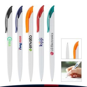 Corey Full Color White Plastic Pens