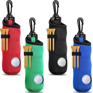 Neoprene Portable Pocket 3pc Golf Ball Washer Pouch