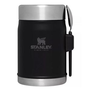 Stanley Drinkware Classic Legendary Food Jar plus Spork, 14oz, Matte Black