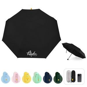 Travel Mini Folding Umbrella With Case (42'' Arc)