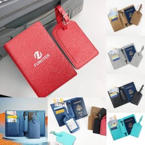 Passport Holder Luggage Tag Package Set Travel Suits Passport Wallet
