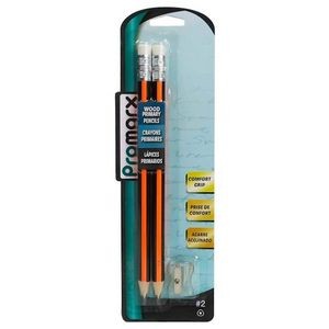 Primary Pencils - 2 Pack, Sharpener Included (Case of 48)