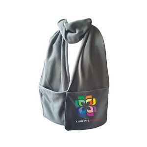 Double Layer Fleece Scarf with Pockets