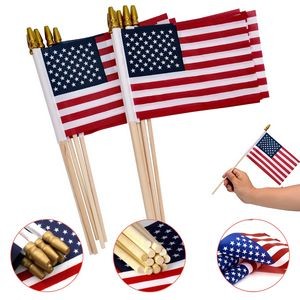4X6 Inch Custom Hand Held Small American Stick Flag