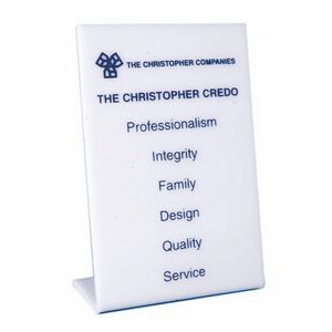 Acrylic Mission Statement Easel Plaque (4"x6")
