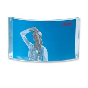 Double Sided Curved Acrylic Picture Frame with Magnets (4" x 6" Photo)