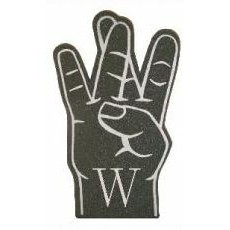 "W"/West Hand Foam Hand Mitt (18")