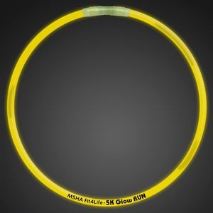 Promotional 22" Premium Yellow Glow Necklace - Domestic Imprint