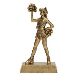 Signature Gold Cheerleader Figurine - 10 1/2"