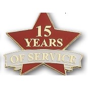 15 Years of Service Stock Pin