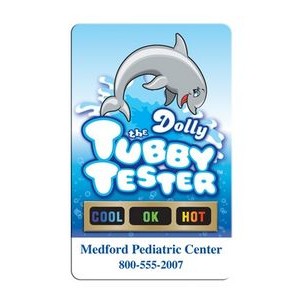 Tub Tester Dolly Card with Temperature Strip, Stock