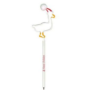 Duck With Santa Hat Multi-Color Inkbend Standard, Bent Pen