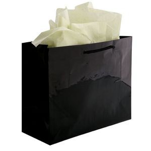 Black Gloss Eurotote Bag (16"x6"x12")