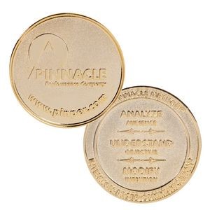2" No Color Fill Zinc Challenge Coins