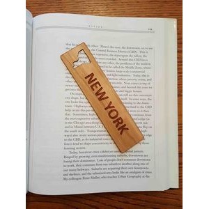 1.5" x 6" - New York Hardwood Bookmarks