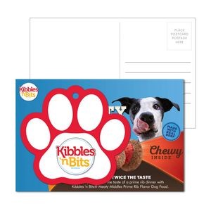 Post Card With Full-Color Paw Print Luggage Tag