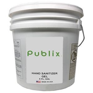 Hand Sanitizer, 61% Gel, 5 Gal Bottle with Custom Label
