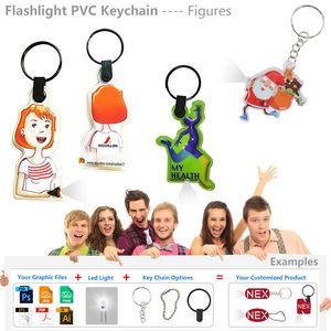 Various Figure Keychain LED Flashlight