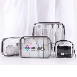 PVC Zippered Toiletry Makeup Bag (X)