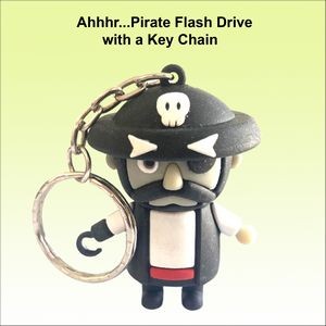 Pirate Flash Drive with Key Chain - 4 GB