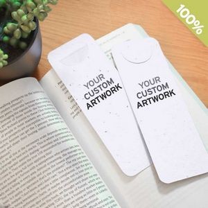 Double-Sided Seed Paper Bookmark with Page Slot