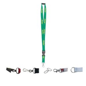 5/8" Full Color Dye-Sublimated Lanyard w/ Safety Breakaway Buckle Release