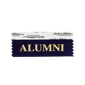 Alumni Stk A Rbn Navy Ribbon Gold Imprint