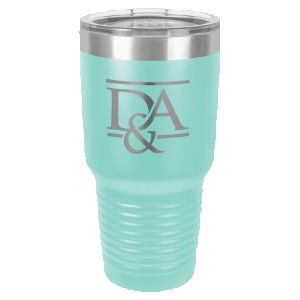 30 Oz. Polar Camel Teal Ringneck Vacuum Insulated Tumbler w/Clear Lid