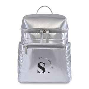 Aviana™ Metallics Mini Backpack Cooler - Metallic Silver