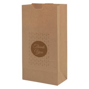 Holiday Gold Predesigned 1-sided Natural SOS Paper Bag 4.25" x 8.1875" x 2.375"