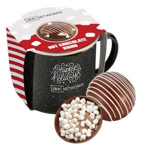 Promo Revolution - 16 Oz. Specked Camping Mug Gift Set w/Hot Chocolate Bomb
