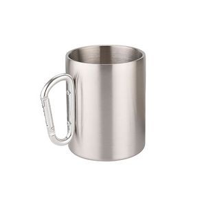 300ml Outdoor Stainless Steel Mug Cup with Carabiner