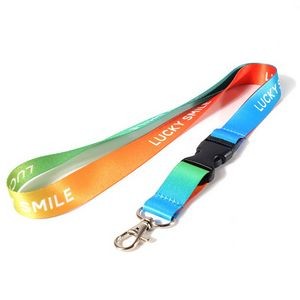 1" Full Color Dye Sublimated Lanyard w/ Buckle Release