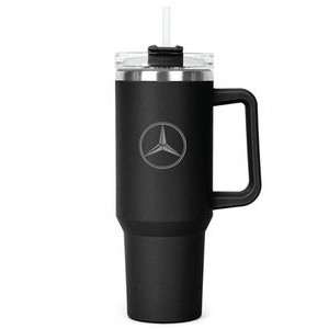 40oz Stainless Steel Double Wall Vacuum Mug & Straw Lid with Twist Closure