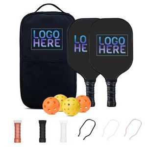 Carbon Fiber Pickleball Paddle Sets With Printing Of Bags