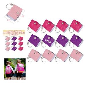 2.25" Tall x 1.75" Miniature Note Book Keychains with 100 Unlined Pages