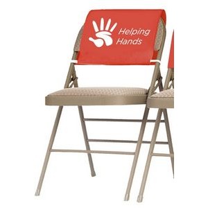Draped Non-Woven Economy Chair Advertising Covers - PRINTED