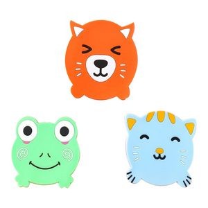 Creative Cartoon Soft Rubber Coaster Animal Pattern Coasters for Drinks PVC Coasters