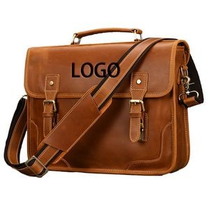 Retro Crazy Horse Leather Handbag Computer Laptop Bag