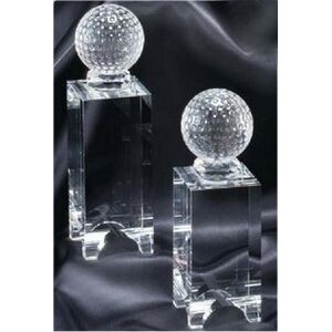 Arched Golf Crystal Award - Large