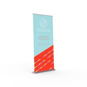 36"x80" Premier Retractable Fabric Banner Stand