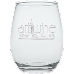 12 Oz. Stemless Wine Glass - Etched