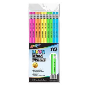 Liqui-Mark® Neon #2 HB Pencils w/Eraser (10-Pack)