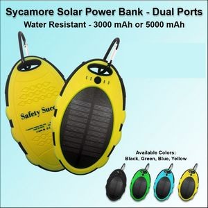 Sycamore Solar Power Bank 5000 mAh - Yellow