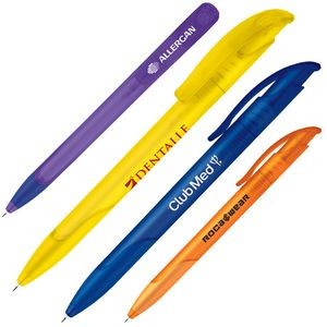Translucent Click Action Ballpoint Pen w/ Matching Grip (OUTDATED)