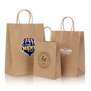 Natural Kraft Paper Shopper Tote Bag
