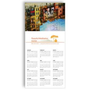 Z-Fold Personalized Greeting Calendar - Watercolor