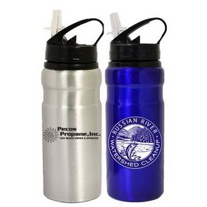 Wide Mouth Aluminum Water Bottle with Drink Spout