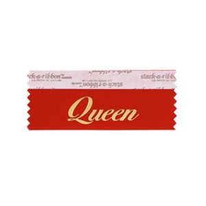 Queen Stk A Rbn Red Ribbon Gold Imprint