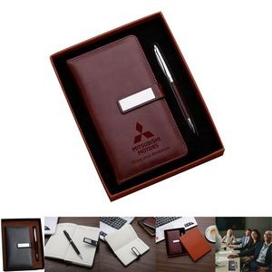 Penote - Luxury Leatherette A6 Notebook and Pen Gift Set
